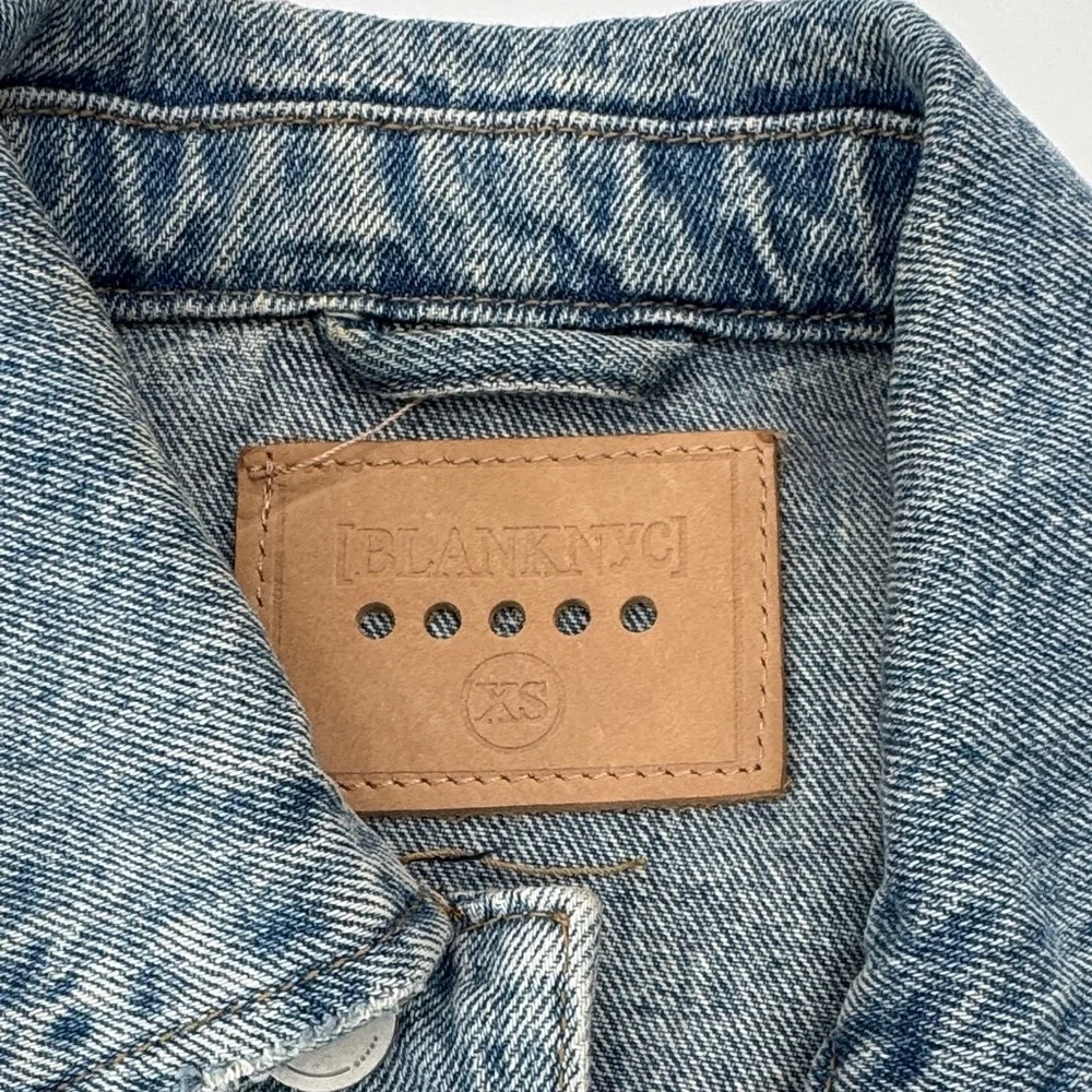 UEC Blanc Denim raw hem jacket 100% cotton size XS